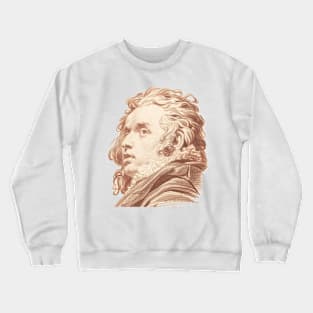 Young man with flowing hair Crewneck Sweatshirt